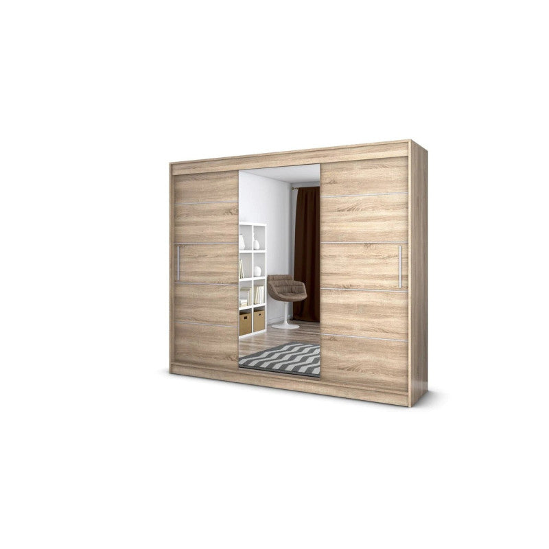 Dressing Iaki sonoma cu oglinda 250 cm x 200 cm x 61 cm
