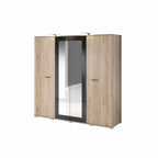 Dressing Roby, san remo + negru, 200 x 196 x 58 cm