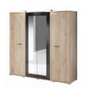 Dressing Roby, san remo + negru, 200 x 196 x 58 cm