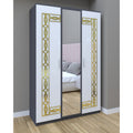 Dressing Star Daria Gold 123 cm gri cu usi albe cu oglinda