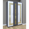 Dressing Star Daria Gold 123 cm gri cu usi albe fara oglinda