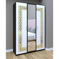 Dressing Star Daria Gold 123 cm wenge cu usi albe cu oglinda