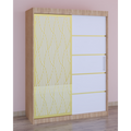 Dressing Stefan Cod140 Sonoma cu usi glisante Albe 200 cm x 200 cm