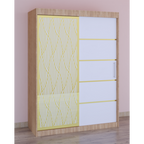 Dressing Stefan Cod140 Sonoma cu usi glisante Albe 200 cm x 200 cm