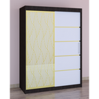 Dressing Stefan Cod140 Wenge cu usi glisante Albe 200 cm x 200 cm