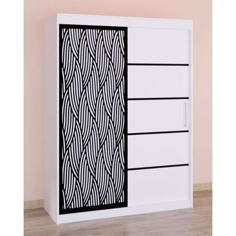 Dressing Stefan Cod141 Alb cu usi glisante Albe 150 cm x 200 cm