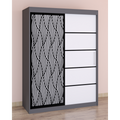 Dressing Stefan Cod141 Gri cu usi glisante Albe 200 cm x 200 cm