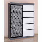 Dressing Stefan Cod141 Gri cu usi glisante Albe 200 cm x 200 cm