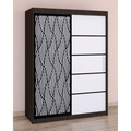 Dressing Stefan Cod141 Wenge cu usi glisante Albe 150 cm x 200 cm