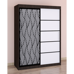 Dressing Stefan Cod141 Wenge cu usi glisante Albe 200 cm x 200 cm