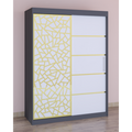 Dressing Stefan Cod146 Gri cu usi glisante Albe 200 cm x 200 cm