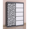 Dressing Stefan Cod147 Gri cu usi glisante Albe 200 cm x 200 cm