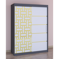 Dressing Stefan Cod163 Gri cu usi glisante Albe 200 cm x 200 cm