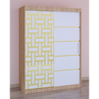 Dressing Stefan Cod163 Sonoma cu usi glisante Albe 150 cm x 200 cm