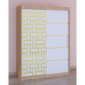 Dressing Stefan Cod163 Sonoma cu usi glisante Albe 200 cm x 200 cm