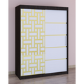 Dressing Stefan Cod163 Wenge cu usi glisante Albe 150 cm x 200 cm