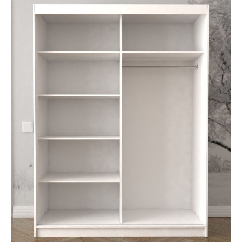 Dressing Stefan Cod163 Wenge cu usi glisante Albe 200 cm x 200 cm