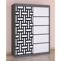 Dressing Stefan Cod164 Gri cu usi glisante Albe 200 cm x 200 cm