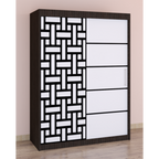 Dressing Stefan Cod164 Wenge cu usi glisante Albe 150 cm x 200 cm