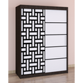 Dressing Stefan Cod164 Wenge cu usi glisante Albe 200 cm x 200 cm