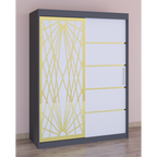 Dressing Stefan Cod170 Gri cu usi glisante Albe 200 cm x 200 cm