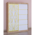Dressing Stefan Cod170 Sonoma cu usi glisante Albe 200 cm x 200 cm