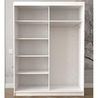 Dressing Stefan Cod170 Wenge cu usi glisante Albe 200 cm x 200 cm