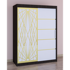 Dressing Stefan Cod170 Wenge cu usi glisante Albe 200 cm x 200 cm
