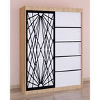 Dressing Stefan Cod171 Sonoma cu usi glisante Albe 200 cm x 200 cm