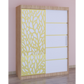 Dressing Stefan Cod175 Sonoma cu usi glisante Albe 200 cm x 200 cm