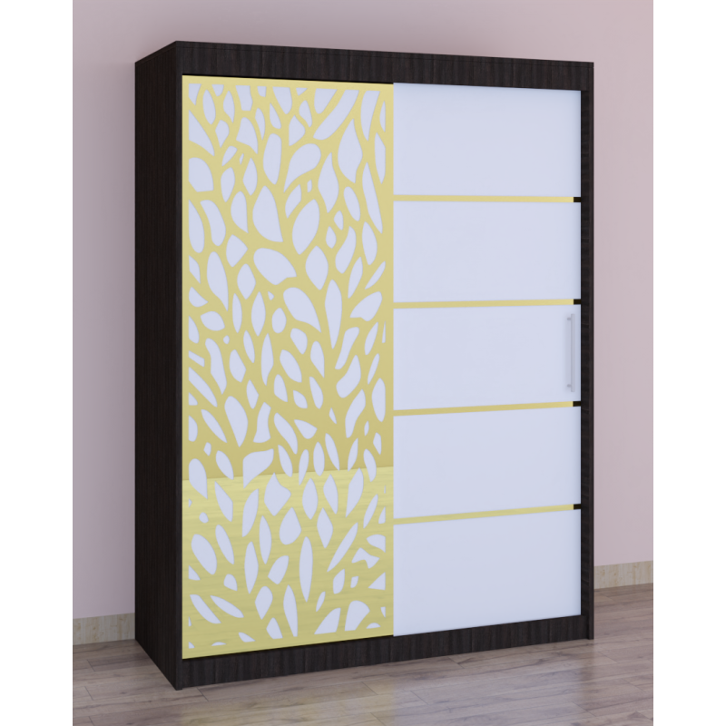 Dressing Stefan Cod175 Wenghe cu usi glisante Albe 150 cm x 200 cm