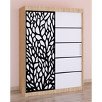 Dressing Stefan Cod176 Sonoma cu usi glisante Albe 150 cm x 200 cm