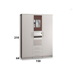 Dressing Szantal 3d alb, 210 x 150 x 64 cm