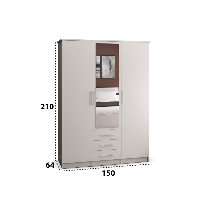 Dressing Szantal 3d alb, 210 x 150 x 64 cm