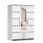 Dressing Szantal 3D , alb/negru, 150 x 210 x 64 cm