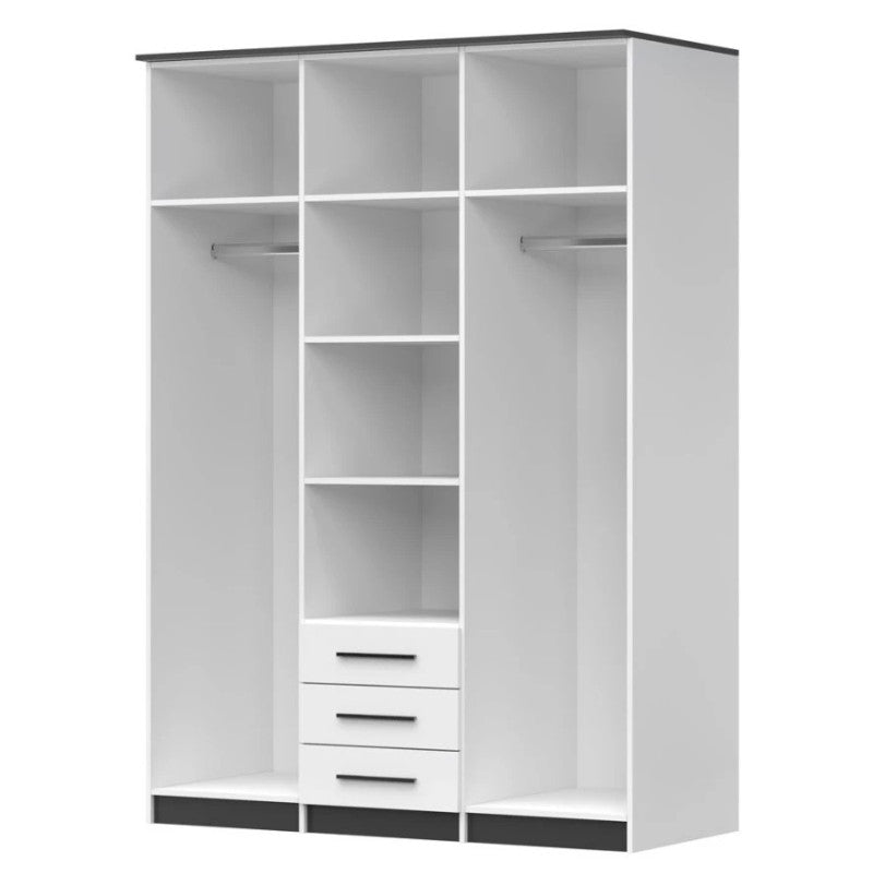 Dressing Szantal 3D , alb/negru, 150 x 210 x 64 cm