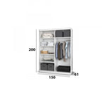 Dressing Tapitat Regal Gri cu usa tapitata Bej 150x200 cm