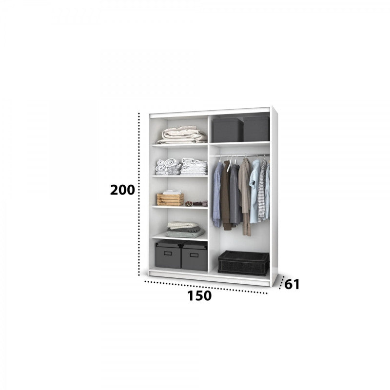Dressing Tapitat Regal Gri cu usa tapitata Bej 150x200 cm