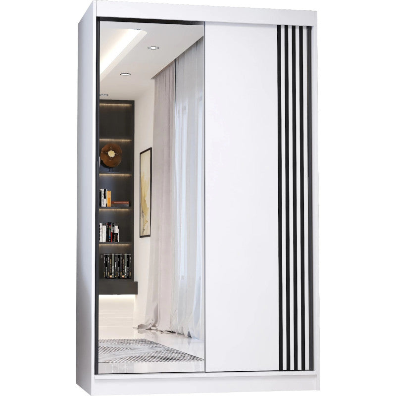 Dressing Viva alb, 120x200x61 cm, Usi culisante
