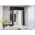 Dressing Viva alb, 120x200x61 cm, Usi culisante