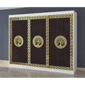 Dulap Dormitor Clara Alb 250 x 200 cm cu usi Glisante Wenge