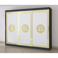 Dulap Dormitor Clara Gri 250 x 200 cm cu usi Glisante Albe