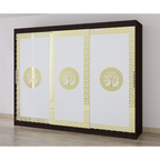 Dulap Dormitor Clara Wenge 250 x 200 cm cu usi Glisante Albe