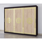 Dulap Dormitor Clara Wenge 250 x 200 cm cu usi Glisante Sonoma