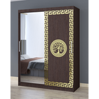 Dulap Dormitor Clara Wenge cu oglinda 150 x 200 cm cu usi Glisante Wenge