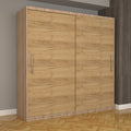 Dulap Dormitor Nova Eco 200 cm x 200 cm fara oglinda, sonoma cu usi glisante oak craft gold