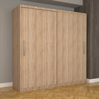 Dulap Dormitor Nova Eco 200 cm x 200 cm fara oglinda, sonoma cu usi glisante sonoma