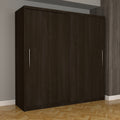 Dulap Dormitor Nova Eco 200 cm x 200 cm fara oglinda, wenge cu usi glisante wenge