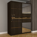 Dulap Dormitor Nova Gold 150 cm x 200 cm cu oglinda Magia cu usi glisante Magia