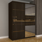 Dulap Dormitor Nova Gold 150 cm x 200 cm cu oglinda Magia cu usi glisante Magia